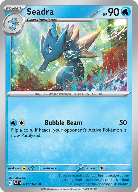 Seadra #031/182 Pokémon card from Paradox Rift