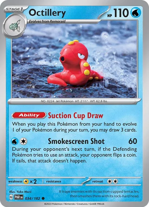 Octillery #034/182 Pokémon card from Paradox Rift