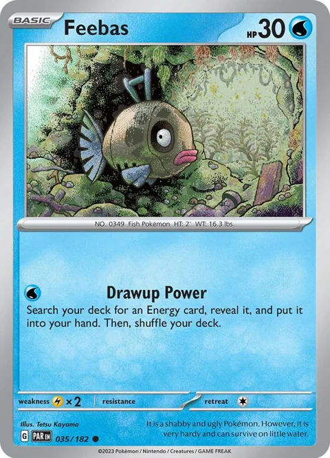 Feebas #035/182 Reverse Holofoil Pokémon card from Paradox Rift