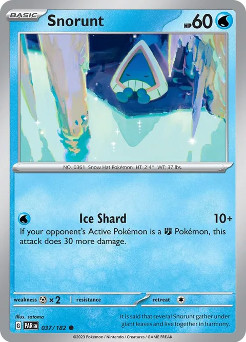 Snorunt #037/182 Pokémon card from Paradox Rift