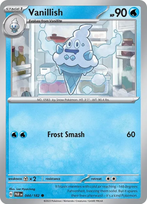 Vanillish #044/182 Pokémon card from Paradox Rift