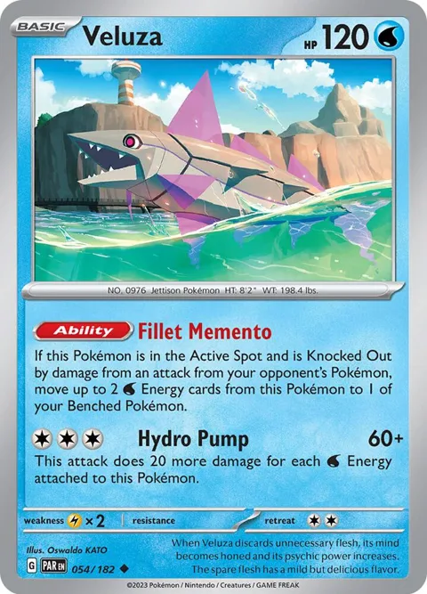 Veluza #054/182 Pokémon card from Paradox Rift