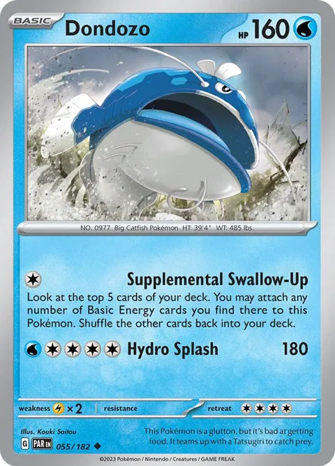 Dondozo #055/182 Reverse Holofoil Pokémon card from Paradox Rift