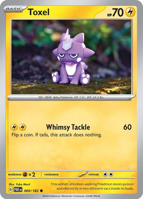 Toxel #069/182 Pokémon card from Paradox Rift