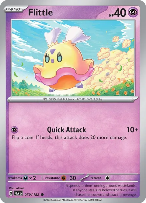 Flittle #079/182 Pokémon card from Paradox Rift