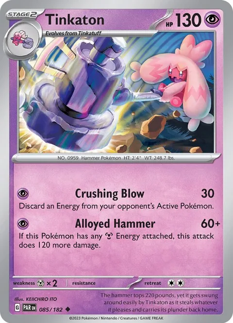 Tinkaton #085/182 Pokémon card from Paradox Rift