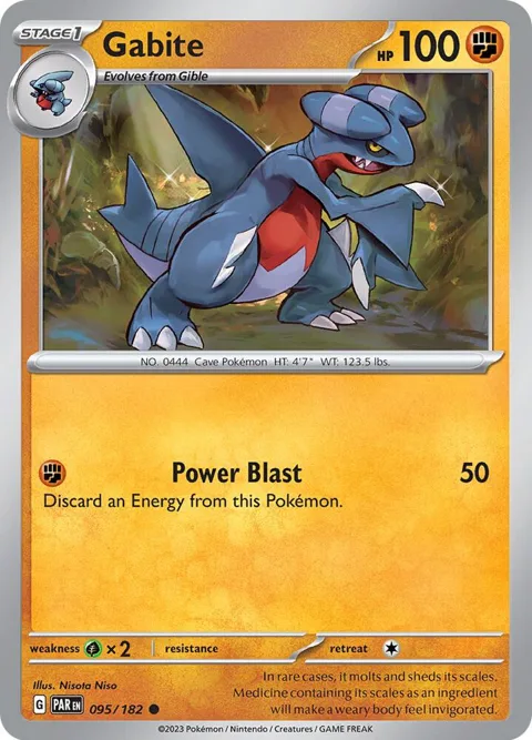 Gabite #095/182 Pokémon card from Paradox Rift