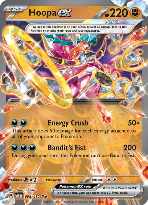 Hoopa ex #098/182 Holofoil Pokémon card from Paradox Rift