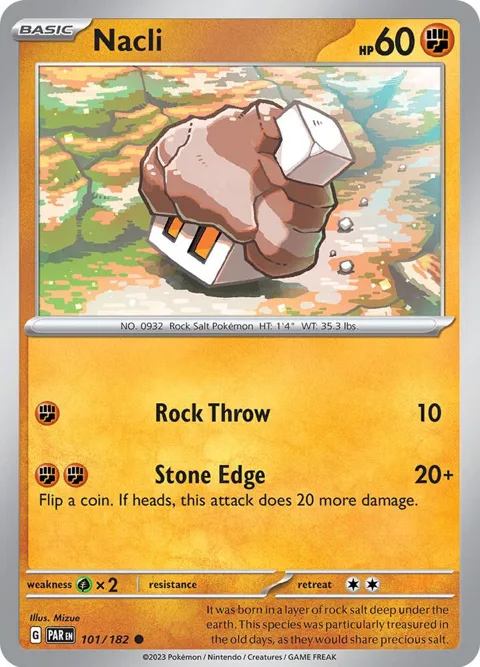 Nacli #101/182 Pokémon card from Paradox Rift