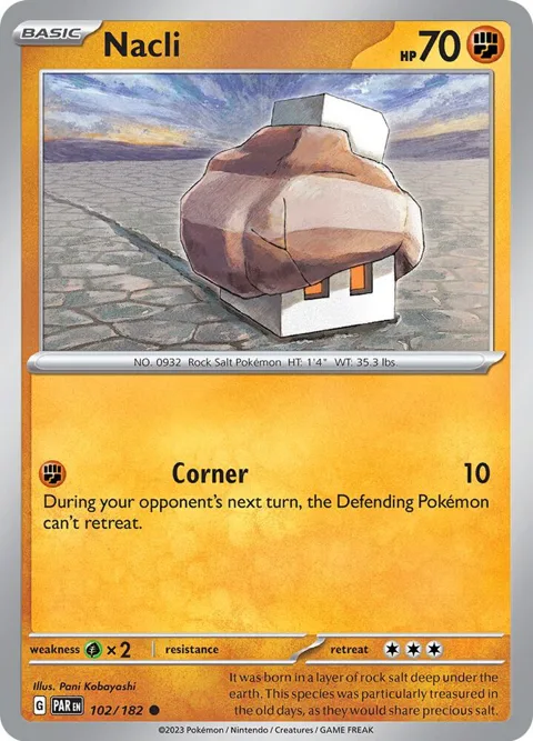 Nacli #102/182 Pokémon card from Paradox Rift