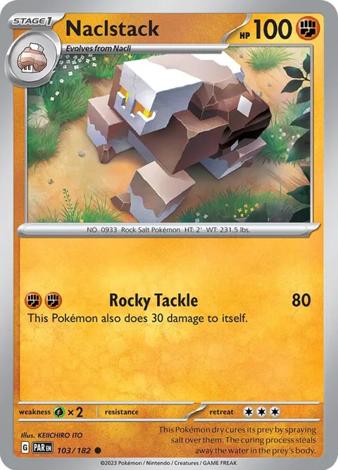 Naclstack #103/182 Pokémon card from Paradox Rift