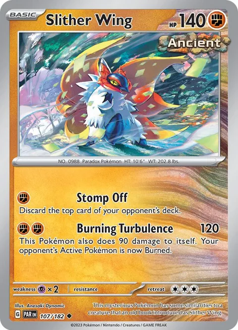 Slither Wing #107/182 Pokémon card from Paradox Rift
