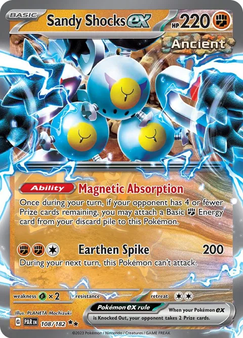 Sandy Shocks ex #108/182 Holofoil Pokémon card from Paradox Rift