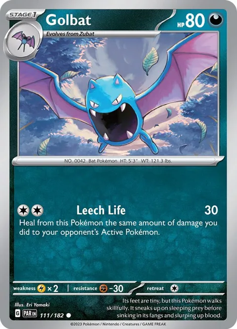 Golbat #111/182 Pokémon card from Paradox Rift