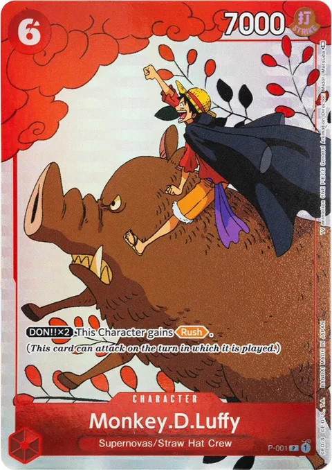 Monkey.D.Luffy Gift Collection 2023 P-001 One Piece card from One Piece Promotion Cards
