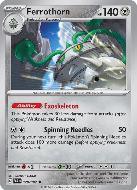 Ferrothorn #128/182 Pokémon card from Paradox Rift