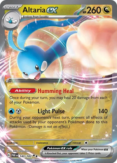 Altaria ex #140/182 Holofoil Pokémon card from Paradox Rift