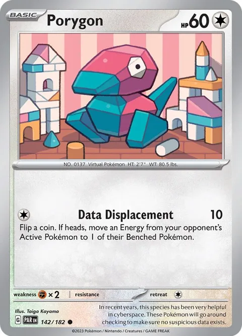 Porygon #142/182 Reverse Holofoil Pokémon card from Paradox Rift