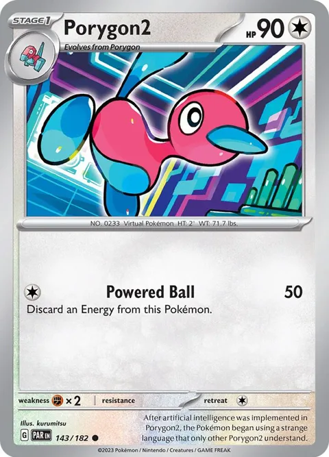 Porygon2 #143/182 Pokémon card from Paradox Rift