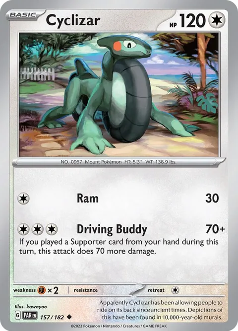 Cyclizar #157/182 Pokémon card from Paradox Rift