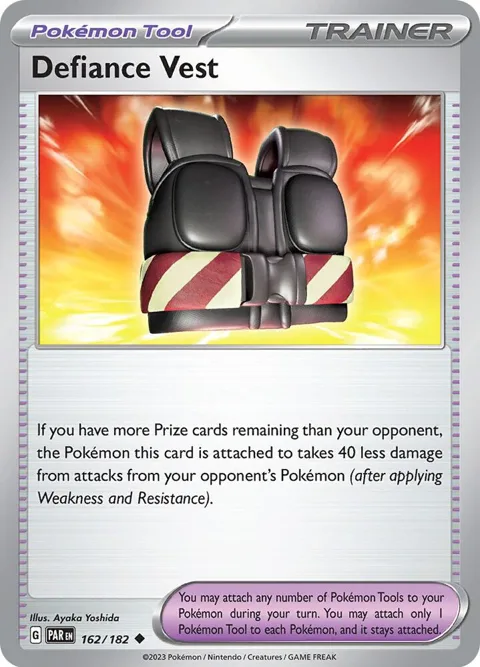 Defiance Vest #162/182 Pokémon card from Paradox Rift