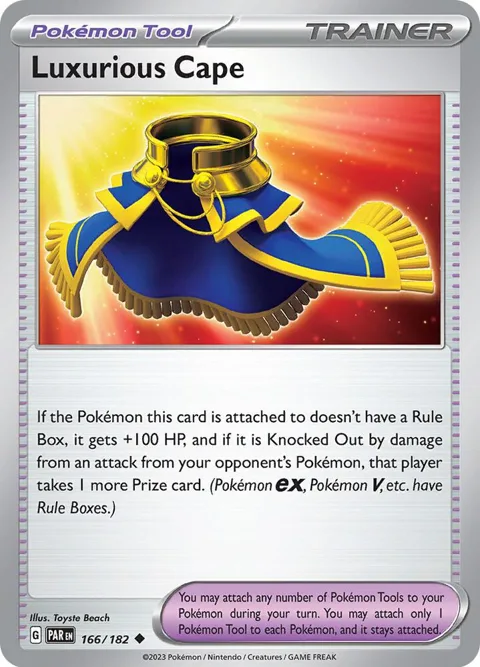 Luxurious Cape #166/182 Reverse Holofoil Pokémon card from Paradox Rift