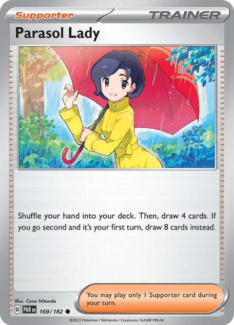 Parasol Lady #169/182 Pokémon card from Paradox Rift