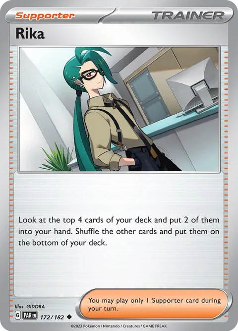 Rika #172/182 Pokémon card from Paradox Rift