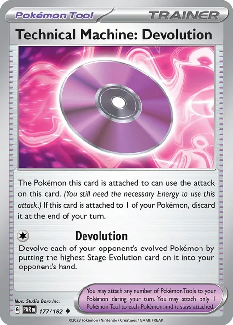 Technical Machine: Devolution #177/182 Pokémon card from Paradox Rift