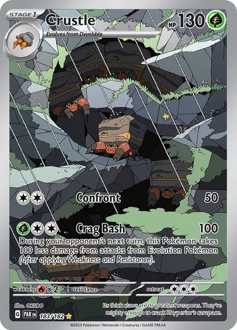 Crustle #183/182 Holofoil Pokémon card from Paradox Rift