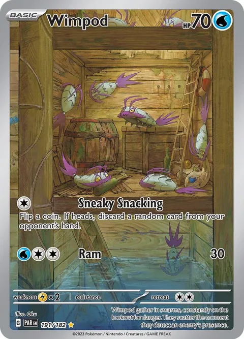 Wimpod #191/182 Holofoil Pokémon card from Paradox Rift