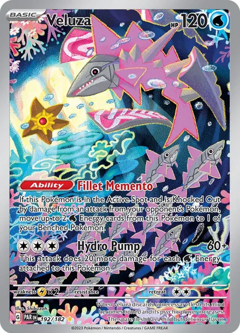Veluza #192/182 Holofoil Pokémon card from Paradox Rift