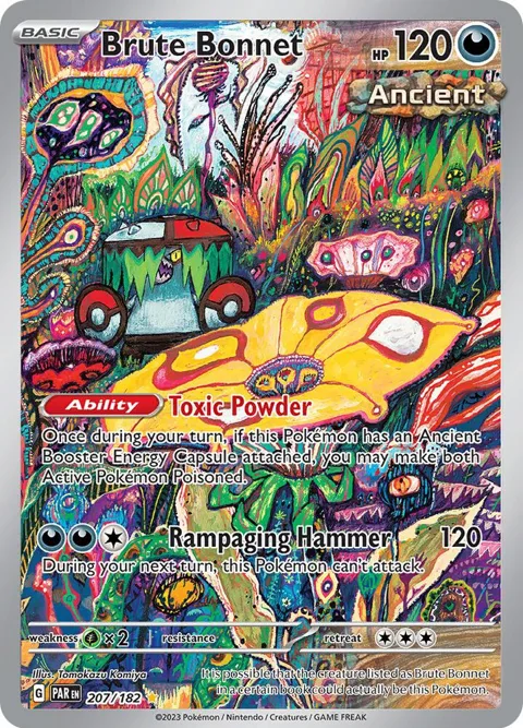Brute Bonnet #207/182 Holofoil Pokémon card from Paradox Rift