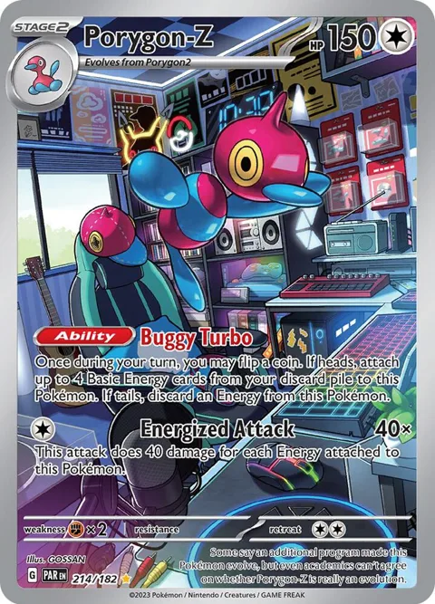 Porygon-Z #214/182 Holofoil Pokémon card from Paradox Rift