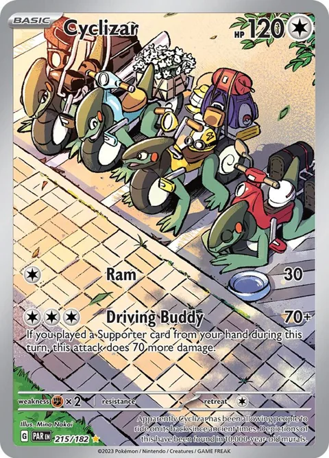 Cyclizar #215/182 Holofoil Pokémon card from Paradox Rift