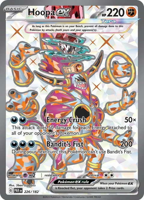 Hoopa ex #226/182 Holofoil Pokémon card from Paradox Rift
