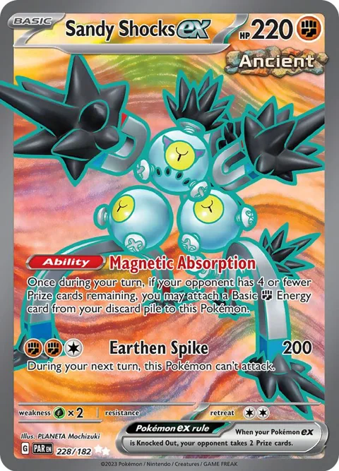 Sandy Shocks ex #228/182 Holofoil Pokémon card from Paradox Rift