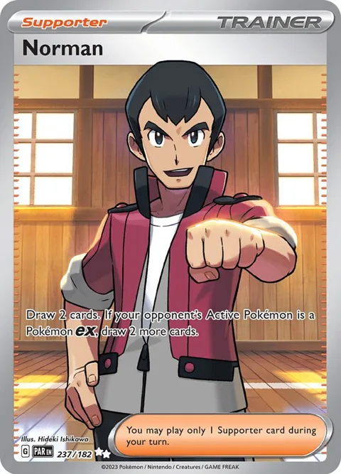 Norman #237/182 Holofoil Pokémon card from Paradox Rift