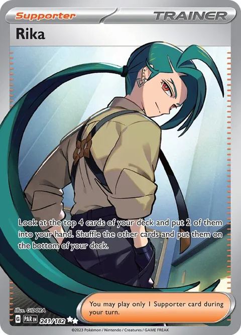 Rika #241/182 Holofoil Pokémon card from Paradox Rift