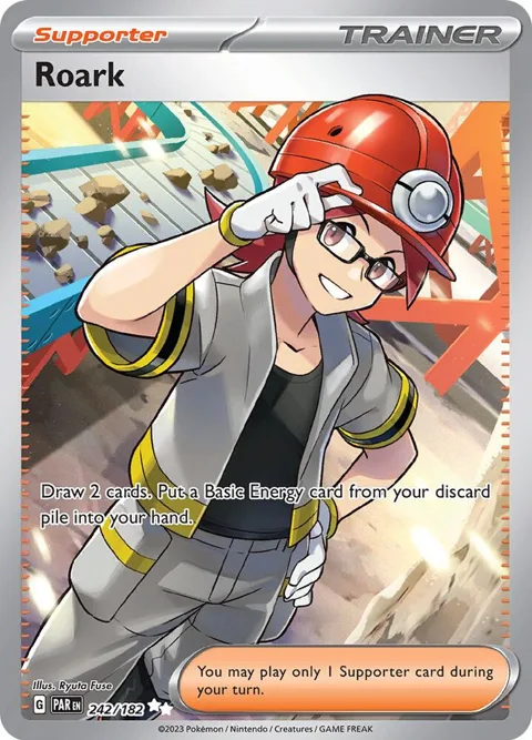 Roark #242/182 Holofoil Pokémon card from Paradox Rift