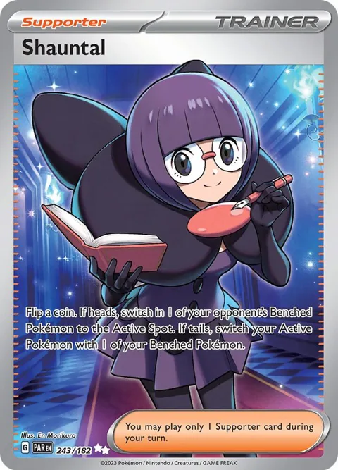 Shauntal #243/182 Holofoil Pokémon card from Paradox Rift