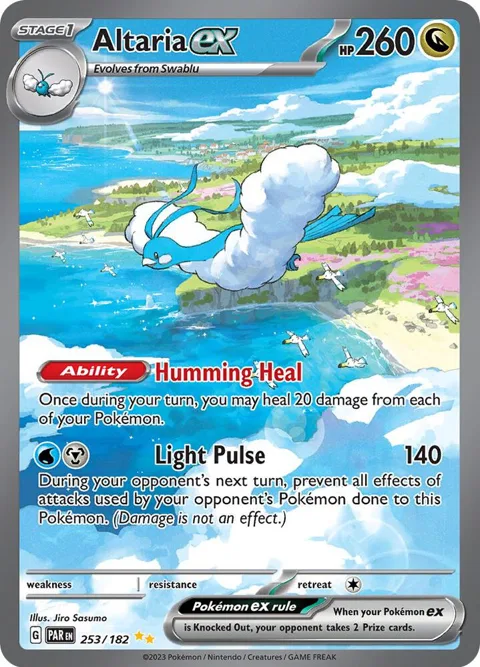 Altaria ex #253/182 Holofoil Pokémon card from Paradox Rift