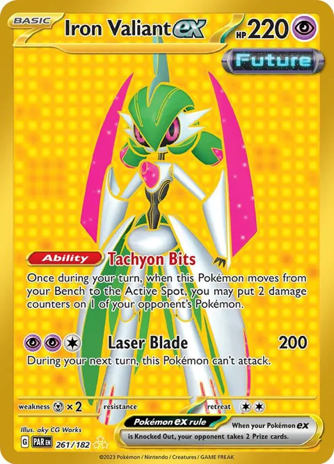 Iron Valiant ex #261/182 Holofoil Pokémon card from Paradox Rift