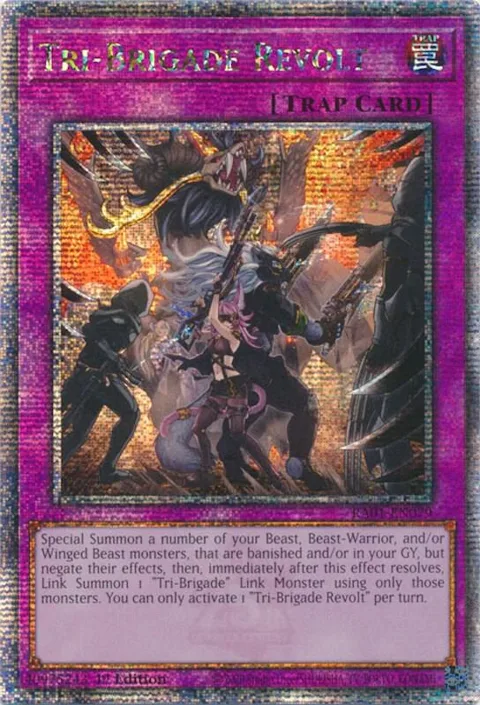 Tri-Brigade Revolt Quarter Century Secret Rare RA01-EN079 Yu-Gi-Oh card from 25th Anniversary Rarity Collection