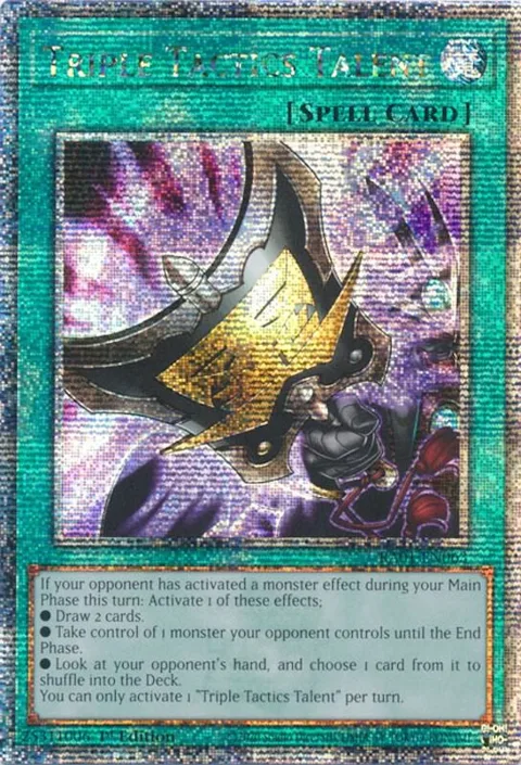 Triple Tactics Talent Quarter Century Secret Rare RA01-EN063 Yu-Gi-Oh card from 25th Anniversary Rarity Collection
