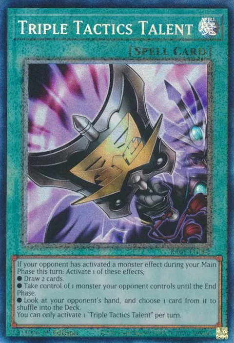 Triple Tactics Talent Prismatic Collector's Rare RA01-EN063 Yu-Gi-Oh card from 25th Anniversary Rarity Collection