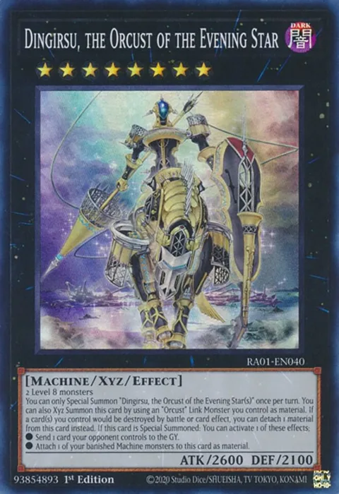 Dingirsu, the Orcust of the Evening Star RA01-EN040 Yu-Gi-Oh card from 25th Anniversary Rarity Collection