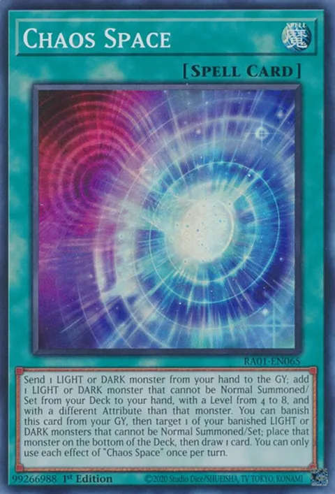 Chaos Space RA01-EN065 Yu-Gi-Oh card from 25th Anniversary Rarity Collection