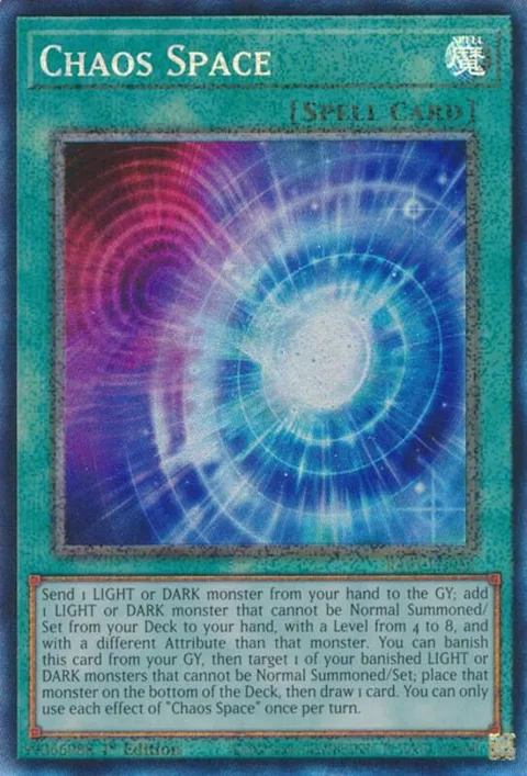 Chaos Space Prismatic Collector's Rare RA01-EN065 Yu-Gi-Oh card from 25th Anniversary Rarity Collection
