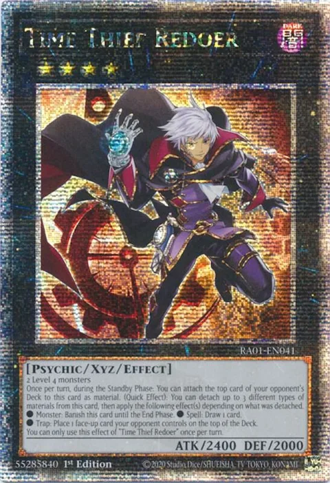 Time Thief Redoer Quarter Century Secret Rare RA01-EN041 Yu-Gi-Oh card from 25th Anniversary Rarity Collection